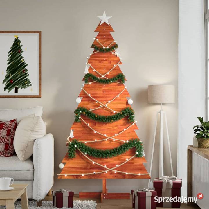 vidaXL Drewniana choinka do udekorowania brązowa Warszawa