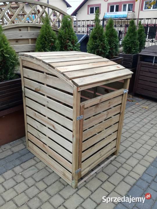 Drewniana Obudowa Kosza Na Śmieci 240 L Zabudowa pomorskie Chojnice