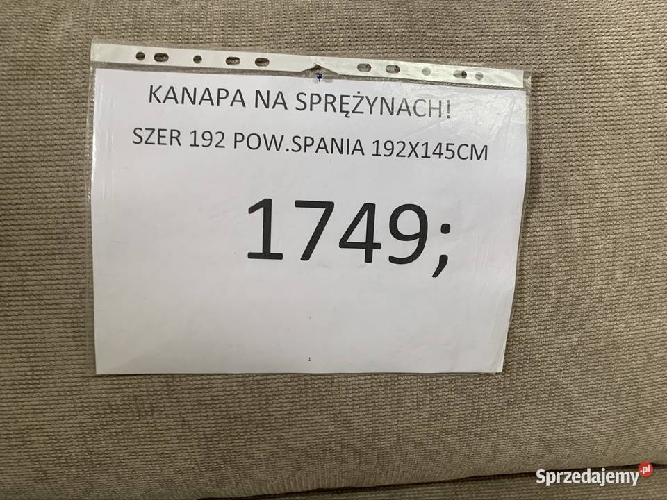 Kanapa bez boków na sprężynach Meble Chełmża