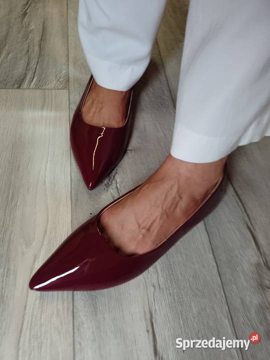 4344 Bordowe baleriny wieczorowe NOWE Kraków