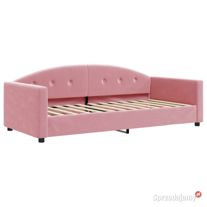 Sofa rozsuwana z materacami różowa aksamit Warszawa sprzedam