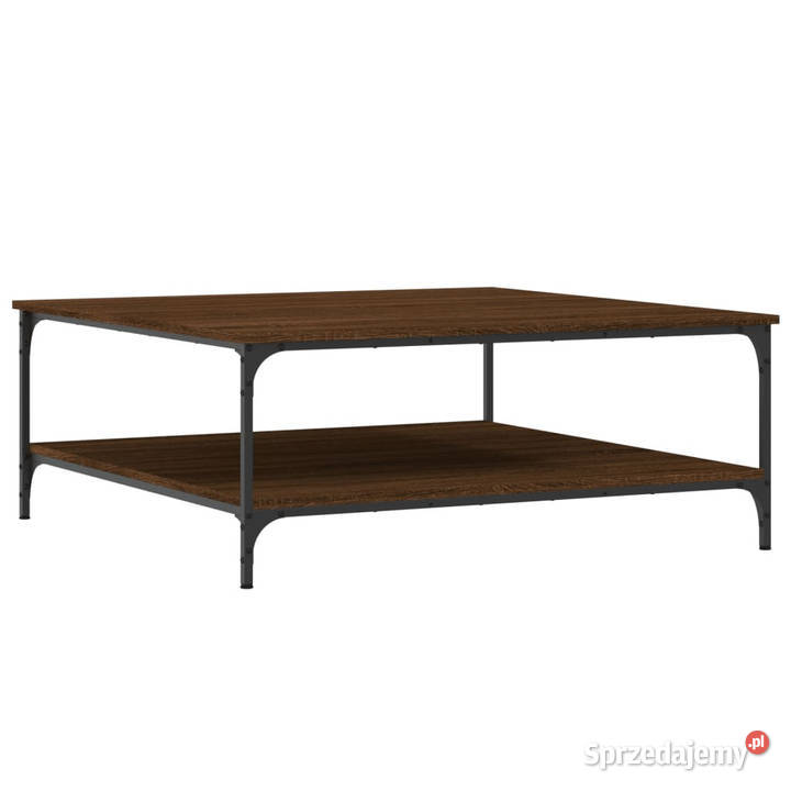 Stolik kawowy brązowy dąb 100x100x40 WM832847 Warszawa
