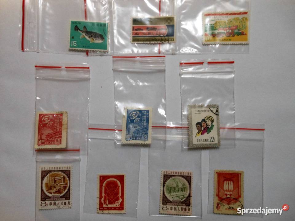 Ciekawe chińskie znaczki warmińsko-mazurskie Bartoszyce sprzedam