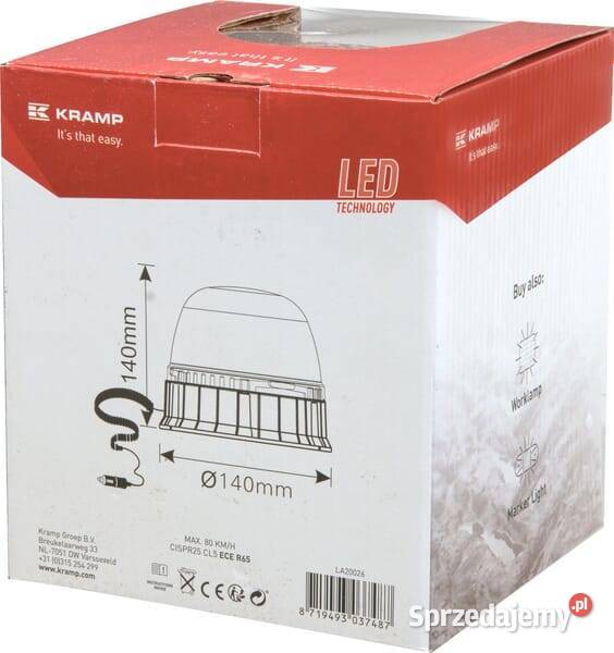 Lampa błyskowa LED na magnes z wtyczką EMC Kamionna sprzedam
