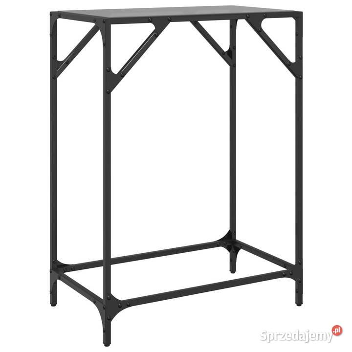 Stolik kawowy z czarnym szklanym blatem 60x35x81 Warszawa