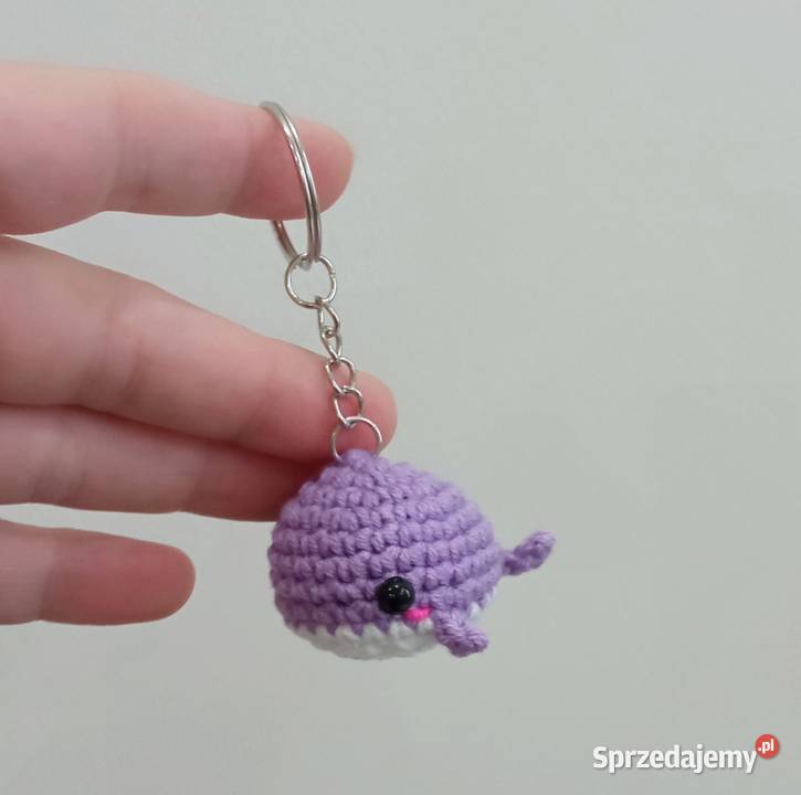 Wieloryb wykonany na szydełku brelok zawieszka Rękodzieło sprzedam