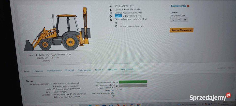 Koparkoładowarka JCB 3CX 2018 pierwszy Rok produkcji 2018 Koparko ładowarki