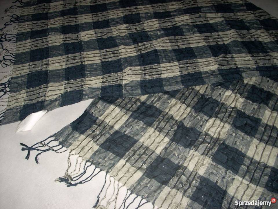 Yorker Szal Modny Granat Szary NOWY XL Nowy Sącz