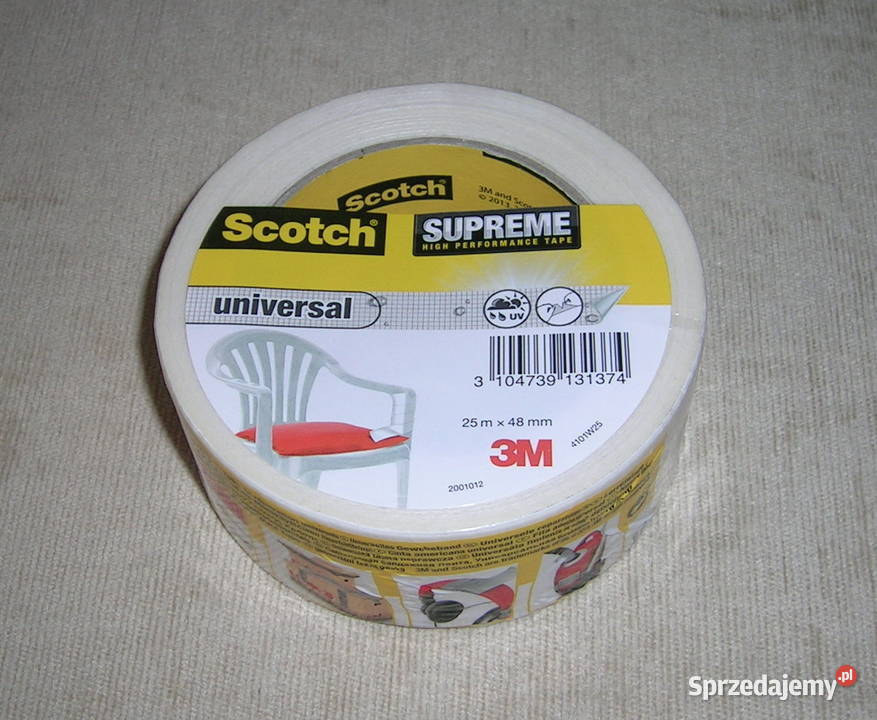 Taśma klejąca wodoodporna 48mm 25m biała 3M sprzedam