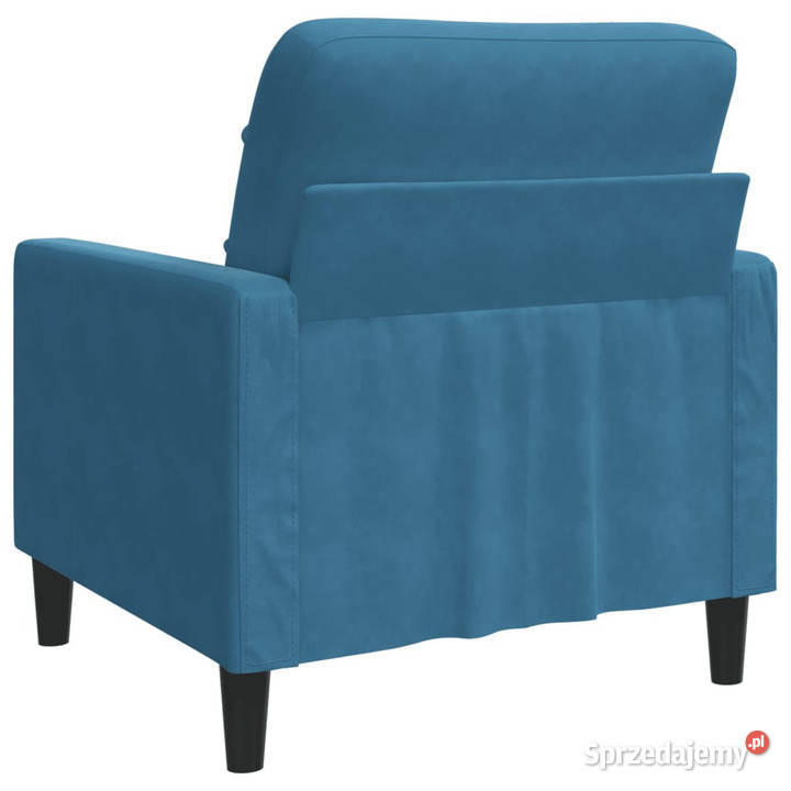 Fotel niebieski 60 obity aksamitem WM4007613 Warszawa sprzedam