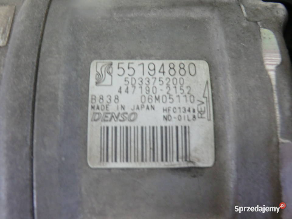 SPRĘŻARKA KLIMATYZACJI 55194880 FIAT ALFA MITO Krzeszowice sprzedam