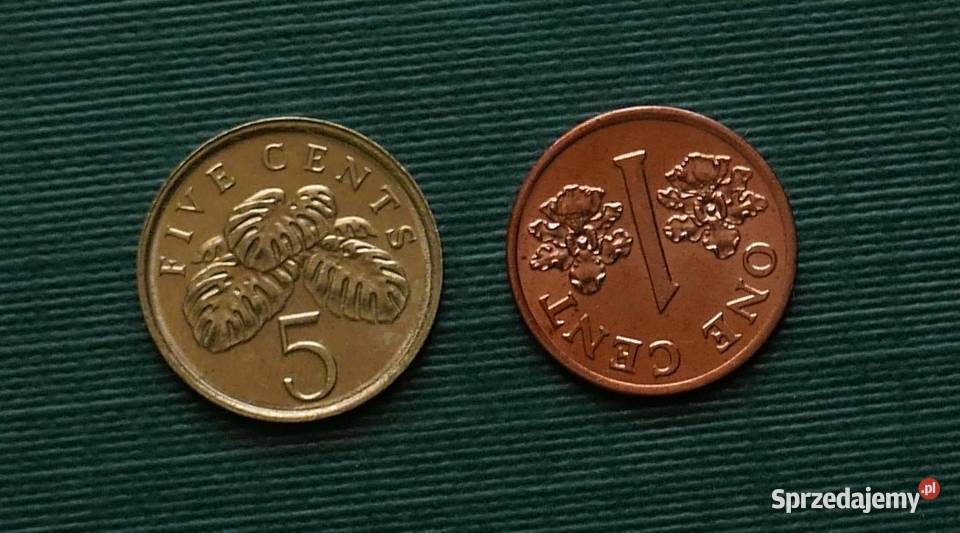 SINGAPUR 1cent 1995r 5 centów 2011r Numizmatyka Gliwice