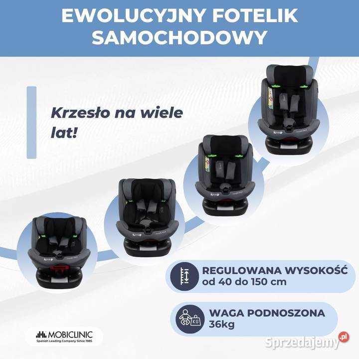 Mobiclinic Fotelik samochodowy Obrót 360 Grupa Jaworzno