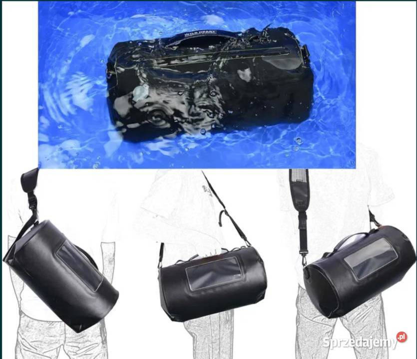 Nowa Wodoodporna Torba Saszetka Plecak Torebka 25cm Poraj