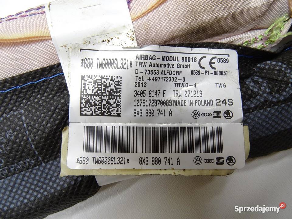KURTYNA POWIETRZNA AIRBAG LEWA 8X3880741A AUDI