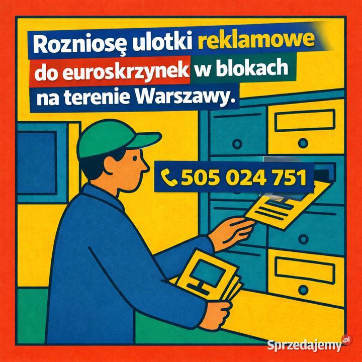 Rozniosę ulotki reklamowe do euroskrzynek Pozostałe