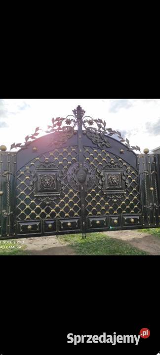 Brama wjazdowa dwuskrzydłowa furtka metal Ustroń