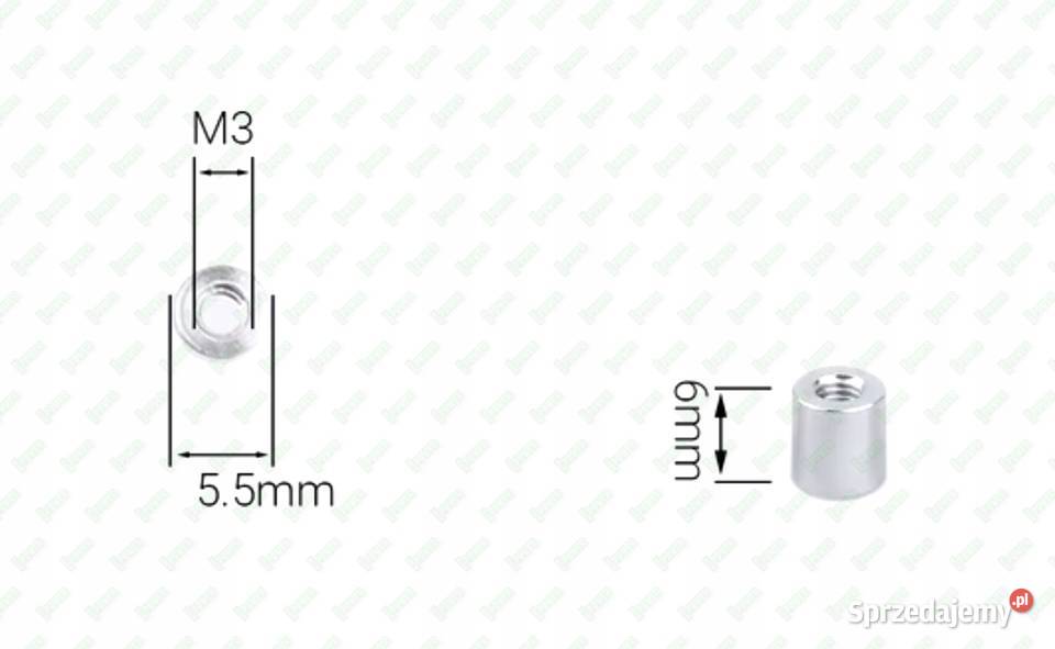 M3X6 ALUMINIOWA TULEJKA DYSTANSOWA GWINTOWANA Warszawa