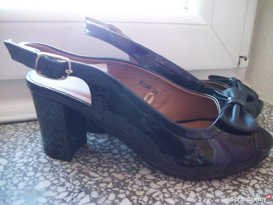 Buty na klockowym obcasie skóra ekologiczna Przemyśl