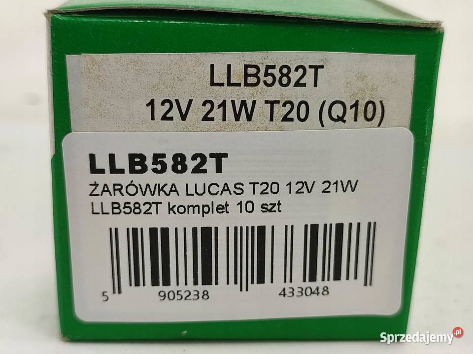 ŻARÓWKA KOMPLET 10 LUCAS T20W 12V 21W LLB582T sprzedam