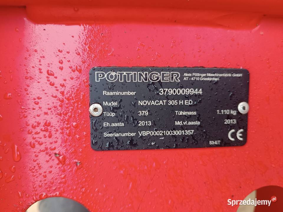 Kosiarka Pottinger Novacat 305H 2013 Suwałki