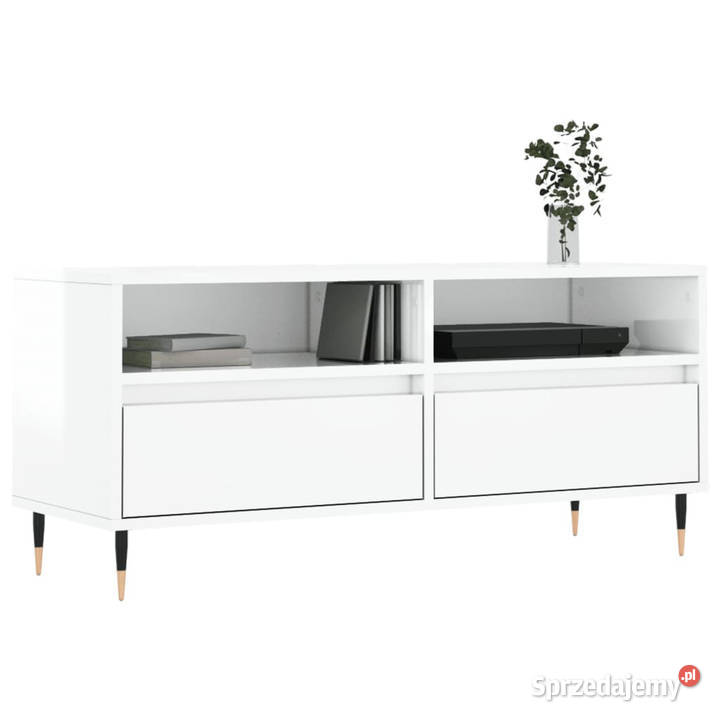 Szafka pod TV wysoki połysk biała 100x345x445 mazowieckie Warszawa sprzedam