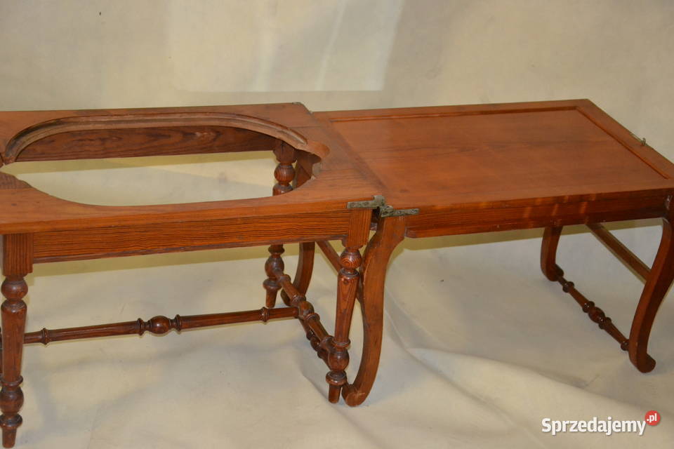 Bidet stołek z odkładaną pokrywą orzechowy lata Warszawa sprzedam