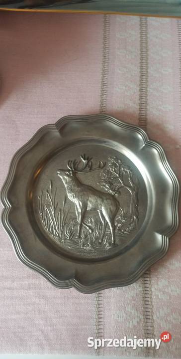 Talerz z cyny z jeleniem Syg Kassack Germany Do Pozostałe Gdańsk
