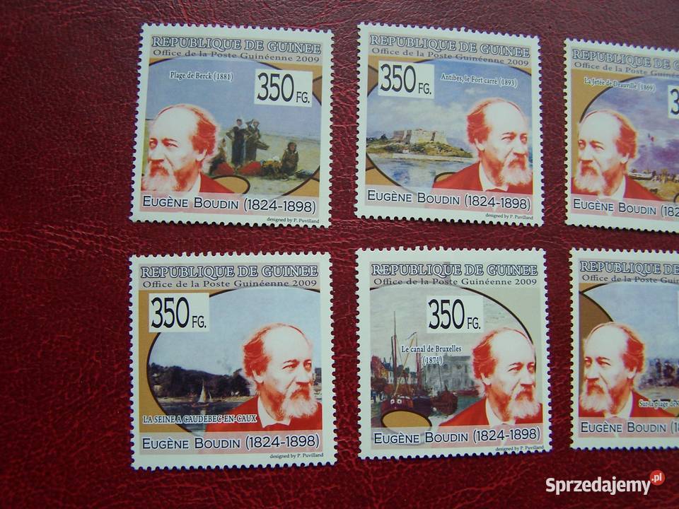 Gwinea 2009 MNH Sztuka Malarstwo Eugene Boudin śląskie Tychy
