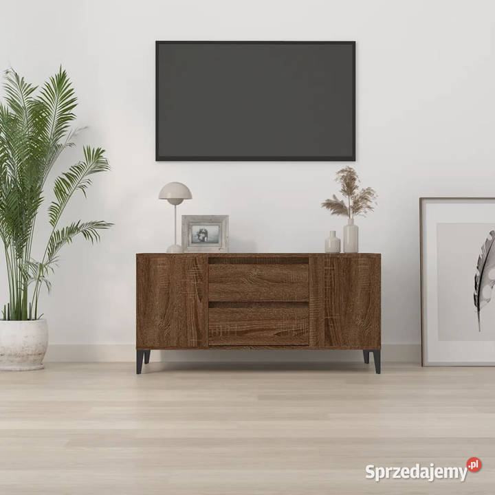 Szafka pod TV brązowy dąb 102x445x50 WM819611 Warszawa