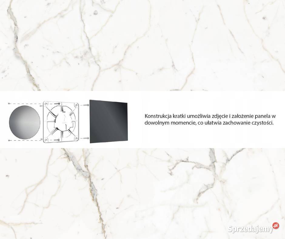 Panel do wentylatora AirRoxy dRim szklany czarny Wentylatory kujawsko-pomorskie Bydgoszcz sprzedam
