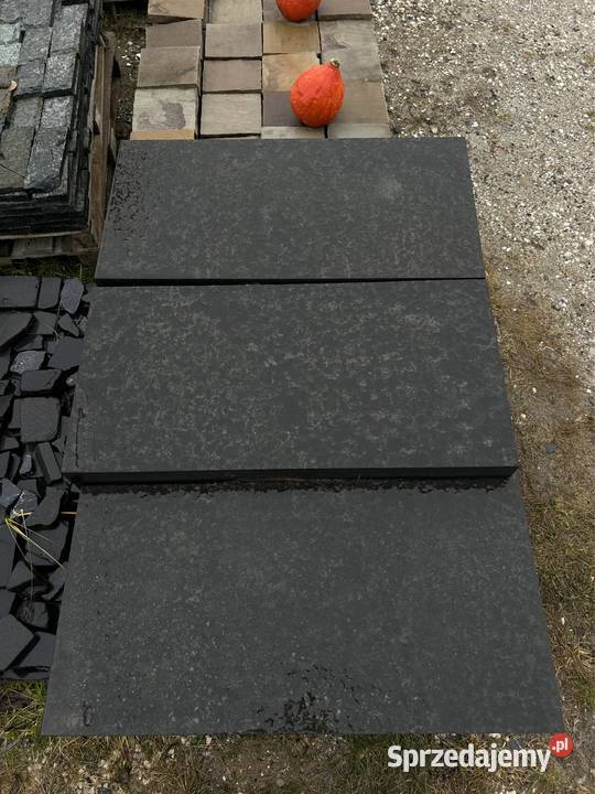 CZARNE PŁYTY BAZALTOWE 40x80 60x80 Płyty Łazy