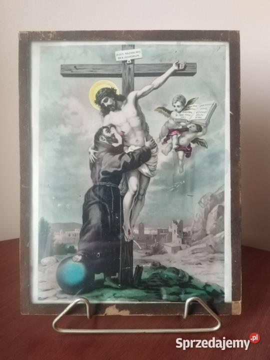 Obrazek Święty Franciszek pod Krzyżem Retro Wałbrzych sprzedam