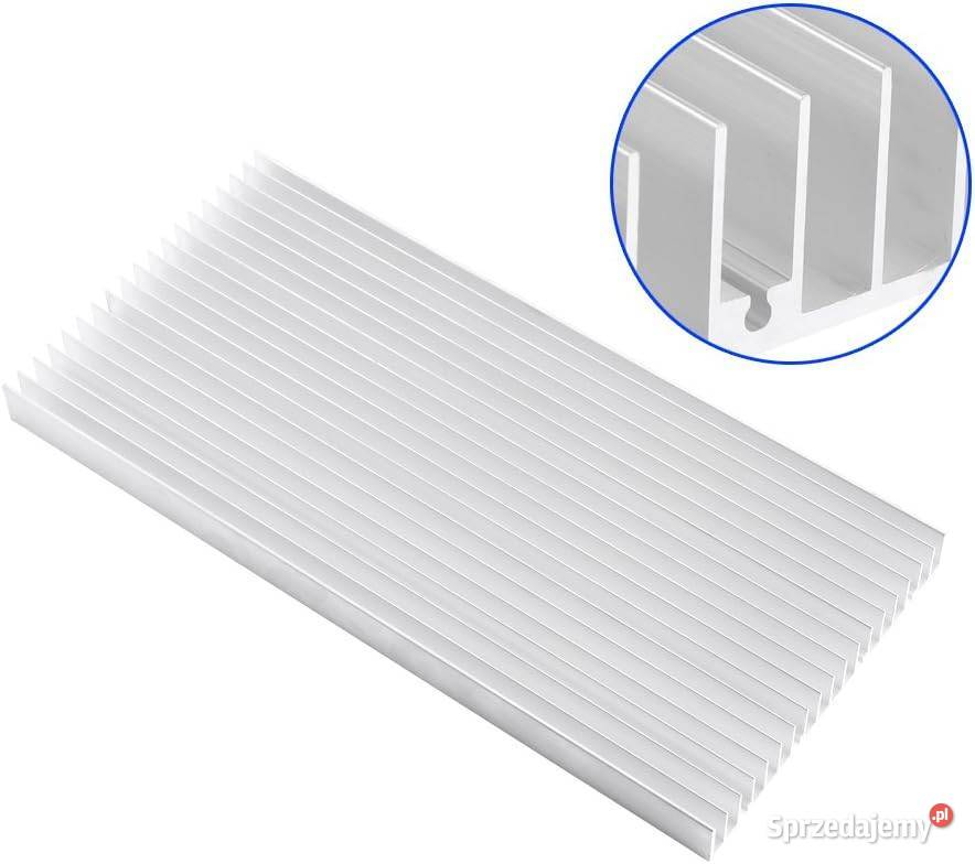 Duży aluminiowy radiator 300x140x20mm 19 żebrowy Cieszyn
