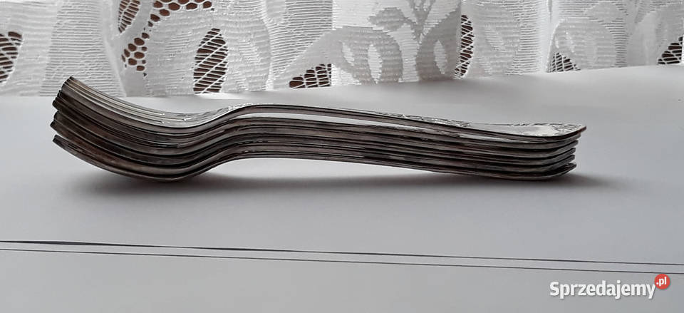 Posrebrzane widelce do ryb ROMAŃSKI Hefra śląskie Dąbrowa Górnicza