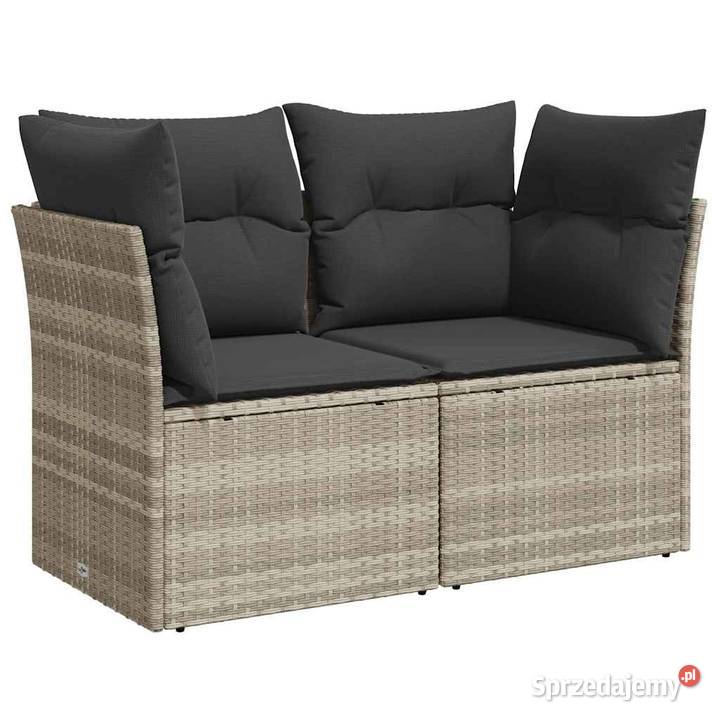 vidaXL Sofa ogrodowa z poduszkami 2osobowa