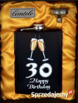 Czarna Piersiówka na Prezent z Okazji 30 Urodzin Ostrowy nad Okszą sprzedam