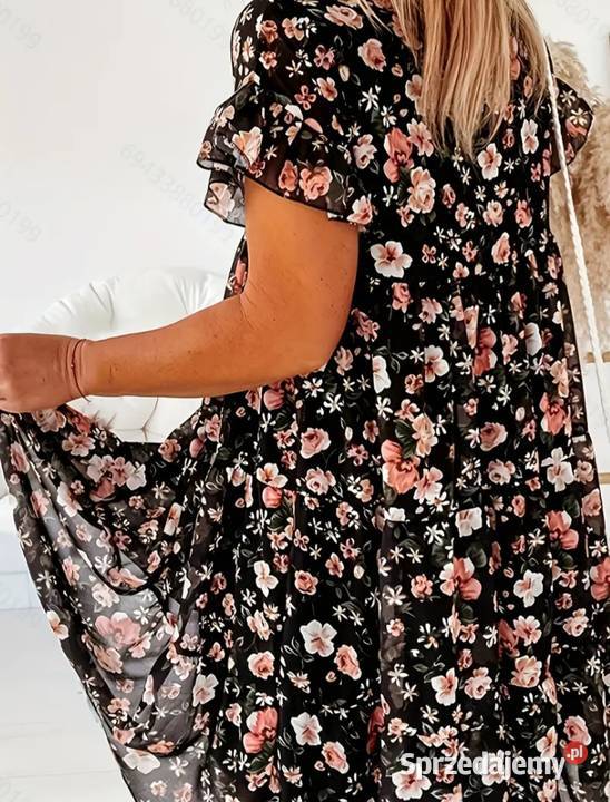 Sukienka damska NOWA w kwiaty 5XL56 Odzież damska Kraków sprzedam