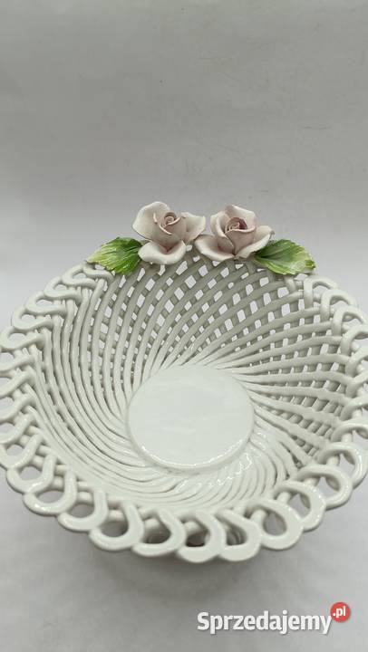 Porcelana włoska koszyczek żardiniera Bassano Porcelana i szkło lubelskie Zamość