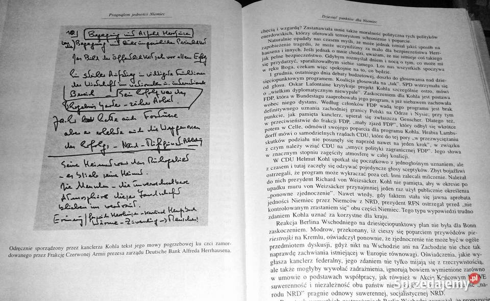 Helmut Kohl Pragnąłem jedności Niemiec Kai Chełm