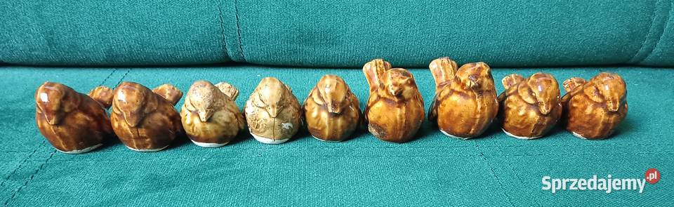 Ceramiczne figurki ptaków PRL Zbylitowska Góra