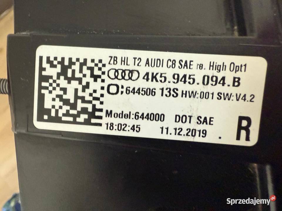 AUDI A6 C8 SEDAN LED MATRIX LAMPA TYLNA PRAWA Gdańsk sprzedam