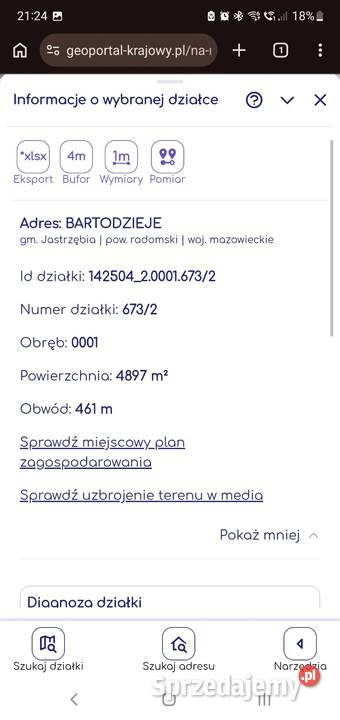 Działka budowlana mazowieckie Bartodzieje