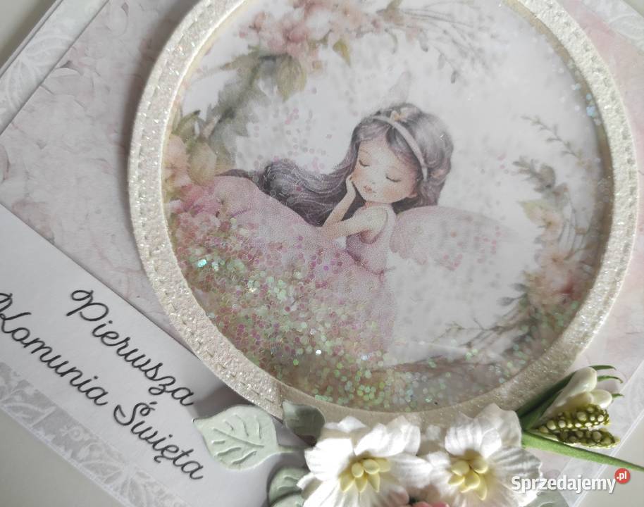 Kartka ręcznie robiona na Komunia Święta z Łódź sprzedam