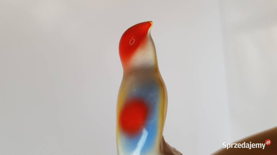 Popielniczka z ptaszkiem ptak Chodzież porcelit Dąbrowa Górnicza