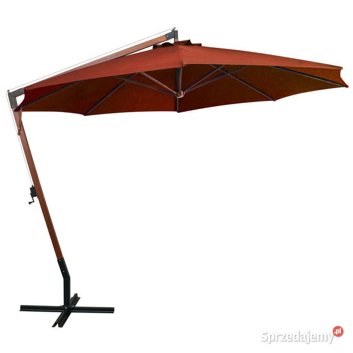 Parasol ogrodowy wiszący jodłowy słupek terakota mazowieckie Warszawa