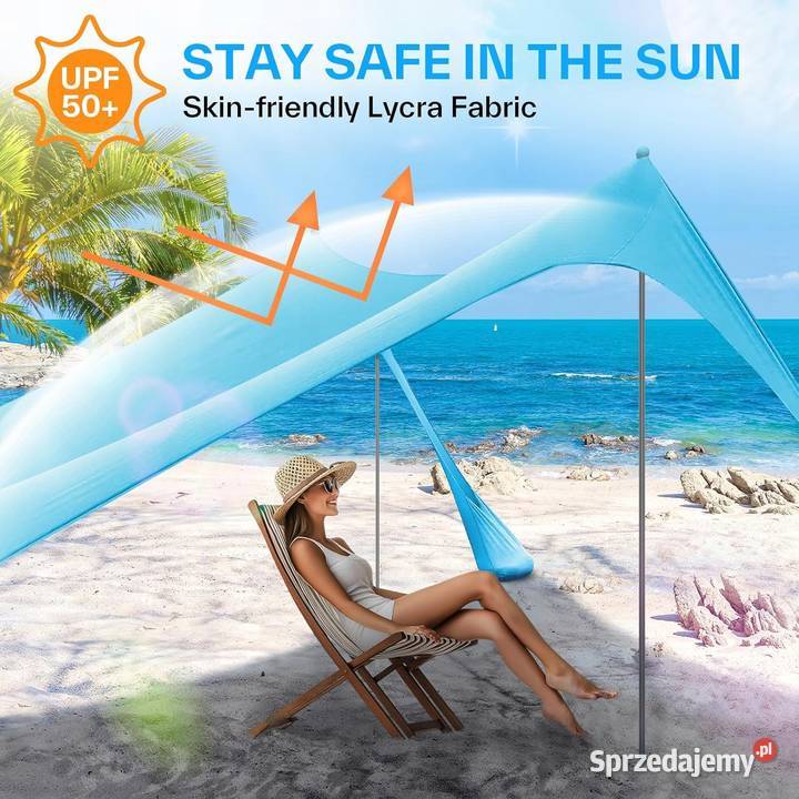 Namiot plażowy Sportneer UPF50 żagiel Myszyniec sprzedam