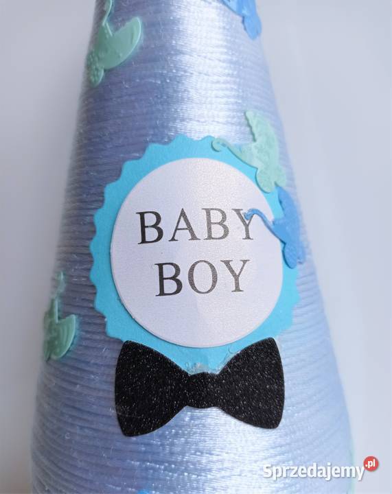 Butelka ręcznie zdobiona Baby Boy 750 ml Baby Katowice sprzedam