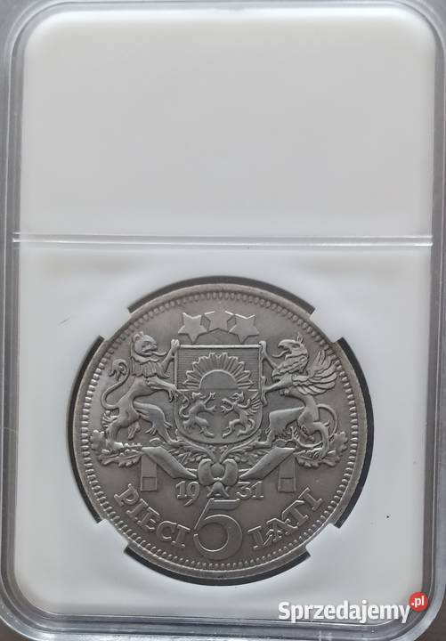 5 Łatów Łotwa 1931 r Slab Kopia wielkopolskie Konin sprzedam