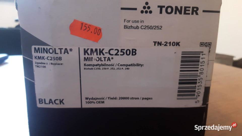 Toner czarny do drukarki Konica Minolta Bizhub lubelskie Nałęczów